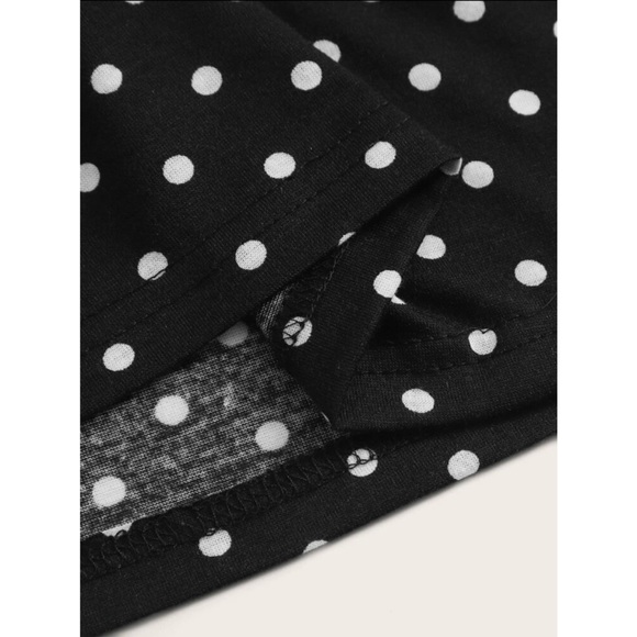 Polka Dot White & Black Cami Crop Top 🖤 - Picture 6 of 6